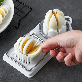 Πολυλειτουργικοί κόφτες αυγών Κόφτης από ανοξείδωτο χάλυβα Fancy Splitter Εργαλείο κοπής αυγών Home Two in One Egg Cutter Gadgets κουζίνας
