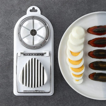 Πολυλειτουργικοί κόφτες αυγών Κόφτης από ανοξείδωτο χάλυβα Fancy Splitter Εργαλείο κοπής αυγών Home Two in One Egg Cutter Gadgets κουζίνας