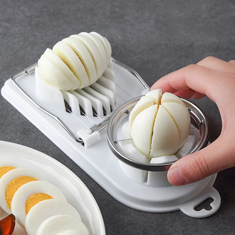 Višenamjenski rezači jaja Rezač od nehrđajućeg čelika Fancy Splitter Alat za rezanje jaja Domaći Rezač jaja Dva u jednom Kuhinjski gadgeti