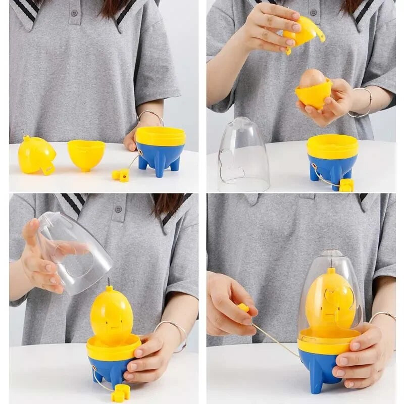 Kiaušinių plaktuvas rankinis kiaušinių plaktuvas „pasidaryk pats“ maisto maišyklės rankinis įrankis Plastikinis kiaušinių suktuvas Įrankiai su lukštu Maisto suktuvas kietai virtiems kiaušiniams