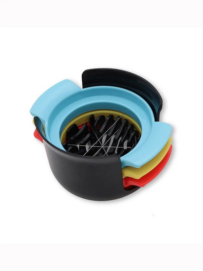 Rezač za jaja 3 u 1. Modni kalup za rezanje jaja od nehrđajućeg čelika, višenamjenski kuhinjski pribor Kuhinjski pribor za rezanje šunke