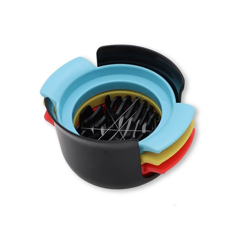 Rezač za jaja 3 u 1. Modni kalup za rezanje jaja od nehrđajućeg čelika, višenamjenski kuhinjski pribor Kuhinjski pribor za rezanje šunke