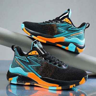 Ново пристигане Леки баскетболни обувки за мъже Дишащи спортни обувки Маратонки Мъжки тренировъчни спортни големи размери 47 48