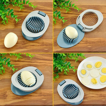 Πολυλειτουργικοί τεμαχιστές αυγών Διαιρέτης κοπής τμημάτων Πλαστικός διαχωριστής αυγών Συσκευή κοπής αυγών Creative Egg cutter Tools Κουζίνα