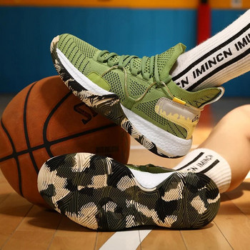 Баскетболни обувки Мъжки дишащи удароустойчиви маратонки Дамски омекотяващи спортни обувки Качествени външни неплъзгащи се тренировъчни ботуши