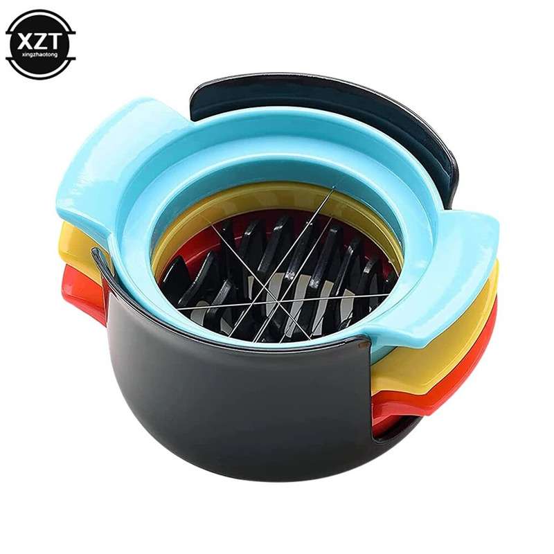 304 Πολυλειτουργικός κόφτης αυγών από ανοξείδωτο ατσάλι 3 σε 1 Σύρμα κοπής Μαλακά βραστά αυγά κοπής σε φέτες Κουζίνα Gadget