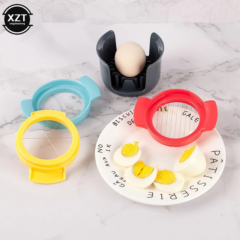 304 Πολυλειτουργικός κόφτης αυγών από ανοξείδωτο ατσάλι 3 σε 1 Σύρμα κοπής Μαλακά βραστά αυγά κοπής σε φέτες Κουζίνα Gadget