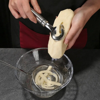 Домакински нож за юфка от неръждаема стомана Ръчен нож за нарязани юфка с широко гърло Кухненски инструменти за готвене на паста Кухненска джаджа