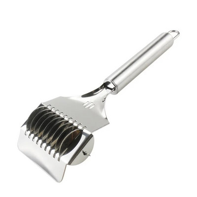 Εγχειρίδιο Noodle Cutter από ανοξείδωτο χάλυβα Noodle Peeler Multifunctional Vanilla Chive Noodles Cutter Roller Slicer Gadgets κουζίνας