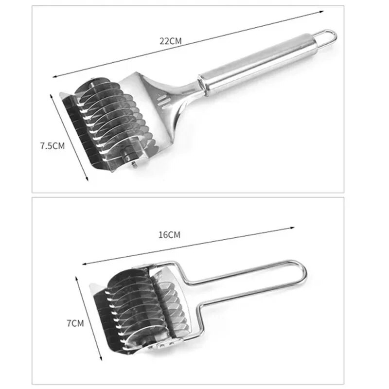 Εγχειρίδιο Noodle Cutter από ανοξείδωτο χάλυβα Noodle Peeler Multifunctional Vanilla Chive Noodles Cutter Roller Slicer Gadgets κουζίνας