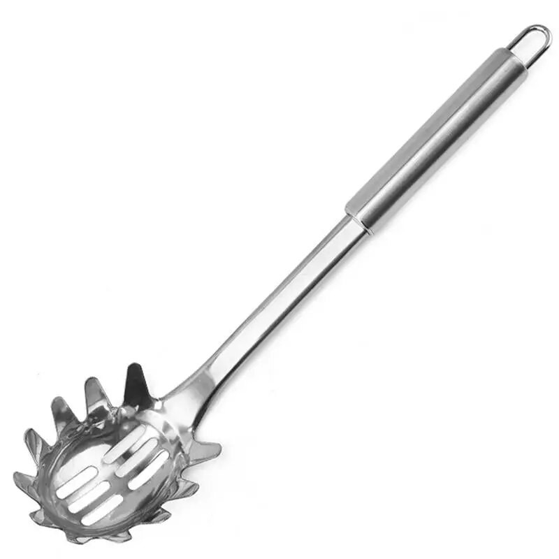 Makaronų kaušeliai makaronų šaukštas kaušelio kiaurasamtis spagečių kaušelis, lizdas nerūdijančio plieno kiaurasamtis virtuvės įtaisas