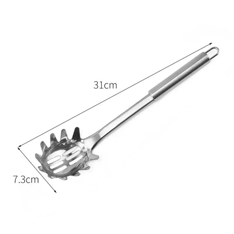 Makaronų kaušeliai makaronų šaukštas kaušelio kiaurasamtis spagečių kaušelis, lizdas nerūdijančio plieno kiaurasamtis virtuvės įtaisas