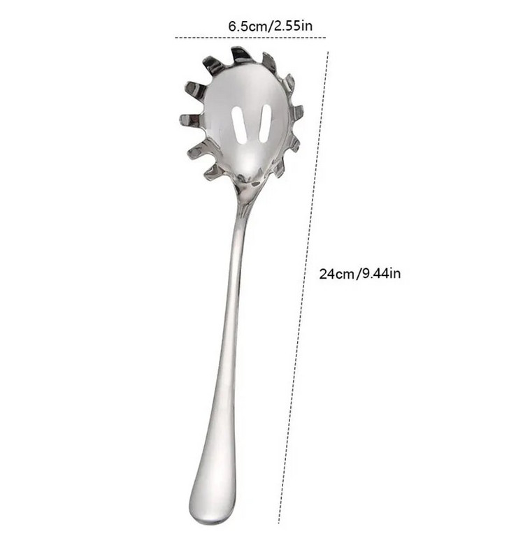 1 vnt makaronų šaukštas Vermišelių šaukštas milteliai Lo mein Lo mein šaukštas letena ilga rankena nerūdijančio plieno spagečių šaukštas