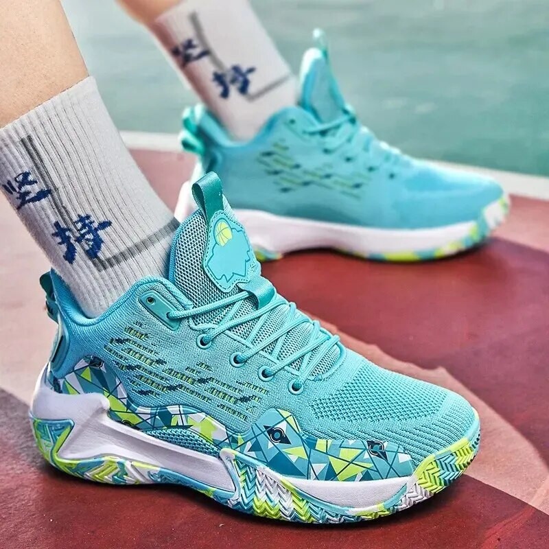 Bărbați Pantofi de baschet din plasă de camuflaj Pantofi de antrenament de vârf Tineret Studenți Primăvara Toamnă Sportiv La modă