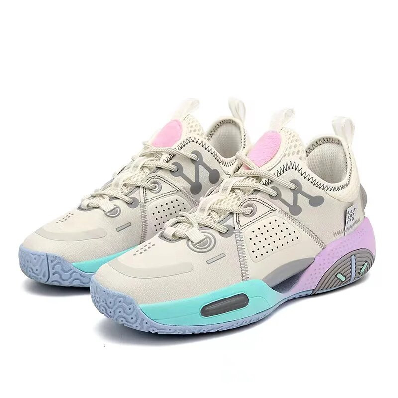 Pantofi de baschet pentru bărbați TopFight 2024 Cotton Candy Pantofi de baschet Air Shock pentru exterior Pantofi ușori Mărimea 36-45 Cizme ușoare respirabile