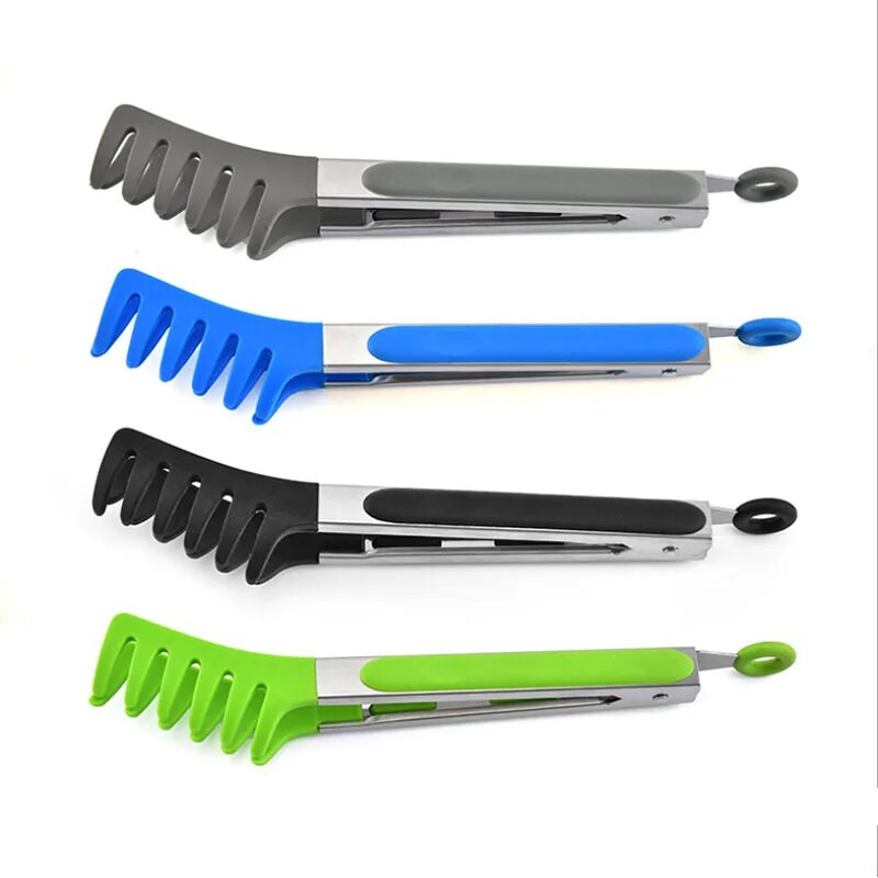 Maisto klasės silikoninės makaronų žnyplės Neslystančios maisto žnyplės makaronams Virtuvės įrankiai Salotos duonos spaustukai BBQ įrankiai Spagečių žnyplės