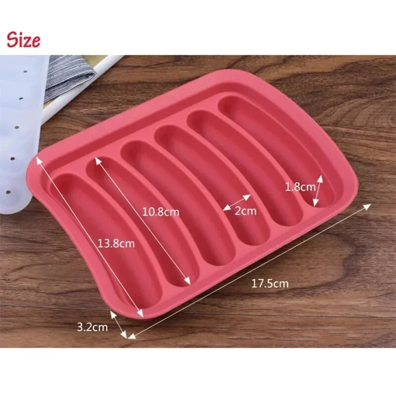 Mold din silicon pentru fabricat cârnați, bricolaj, din silicon, lucrat manual, pentru hamburger, pentru hot-dog, accesorii reutilizabile pentru bucătărie Gadget pentru plăcintă de copt