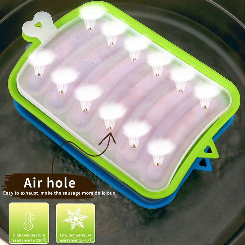 Mold din silicon, realizat manual, pentru fabricarea cârnaților, pentru hamburger, pentru hot-dog, accesorii de bucătărie reutilizabile, gadget pentru prăjituri