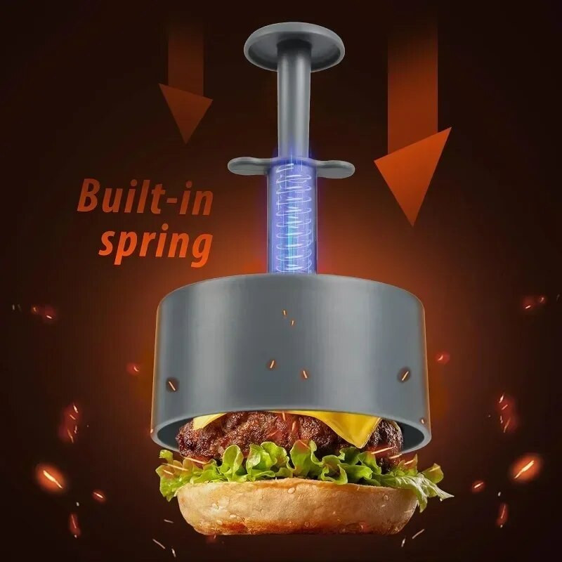 Pisol Hamburger Press Mașină pentru burgeri pentru burgeri umplute Matriță pentru legume cu carne de vită Perfectă pentru burgeri pentru gătit la grătar