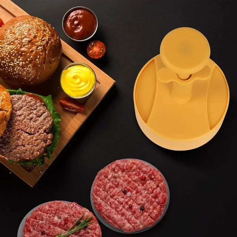 Pisol Hamburger Press Mașină pentru burgeri pentru burgeri umplute Matriță pentru legume cu carne de vită Perfectă pentru burgeri pentru gătit la grătar