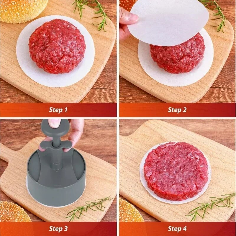 Pisol Hamburger Press Mașină pentru burgeri pentru burgeri umplute Matriță pentru legume cu carne de vită Perfectă pentru burgeri pentru gătit la grătar