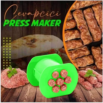 One Press Cevapcici Maker Manual Sausage Maker Meat Stuffer Filler Χειροποίητα μηχανήματα χειρός λουκάνικων για κουζίνα κουζίνας