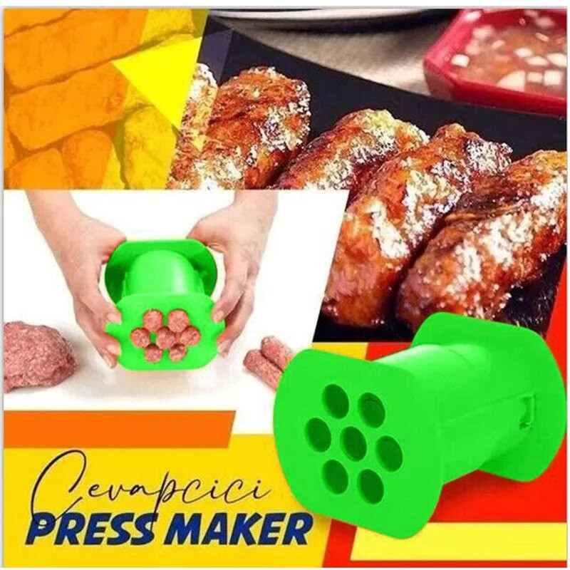 O singură apăsare Cevapcici Maker Manual pentru cârnați Umplutor pentru umplutură de carne Mașini de mână pentru cârnați acţionate manual pentru bucătărie