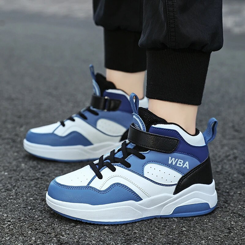 Маркови детски неплъзгащи се водоустойчиви баскетболни маратонки Маратонки за момчета Детски устойчиви на износване дишащи ежедневни спортни обувки за тенис