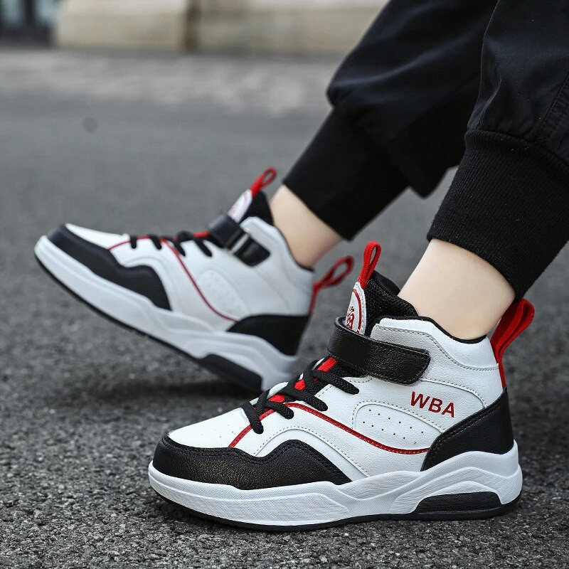 Маркови детски неплъзгащи се водоустойчиви баскетболни маратонки Маратонки за момчета Детски устойчиви на износване дишащи ежедневни спортни обувки за тенис