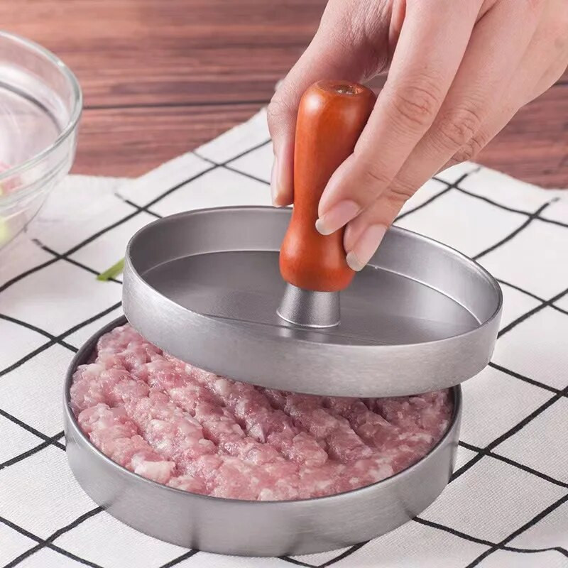 12CM Hamburger Maker Presă Tocat Friptură Smasher Carne Mucegai Cotlet Crochete Bucătărie Instrument de gătit Accesorii pentru Hamburgueria