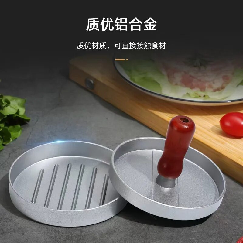 12CM Hamburger Maker Presă Tocat Friptură Smasher Carne Mucegai Cotlet Crochete Bucătărie Instrument de gătit Accesorii pentru Hamburgueria