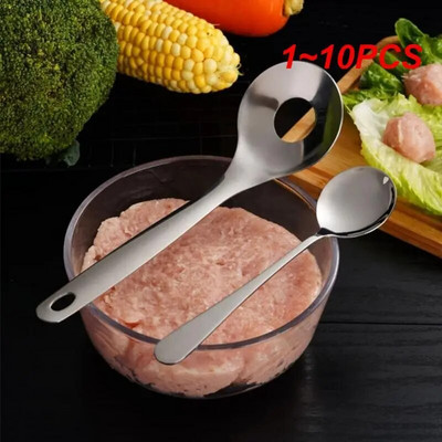 1~10PCS Croquettes Meatball Spoon Форма от неръждаема стомана Инструменти за преса за месо Незалепващо Креативни кухненски аксесоари Лъжица за кюфтета