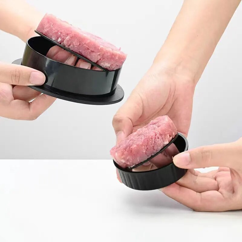 3 în 1 formă rotundă matriță umplută pentru hamburger, carne de vită, legume, hamburger, presă pentru carne, presă pentru carne, gadgeturi pentru bucătărie