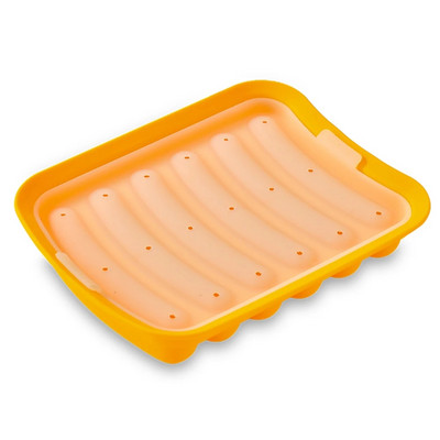 Tapadásmentes szilikon kolbászforma hot-dog forma fedővel, ujjalakú formák Házi kolbász gyerek étrend-kiegészítő sütőedények