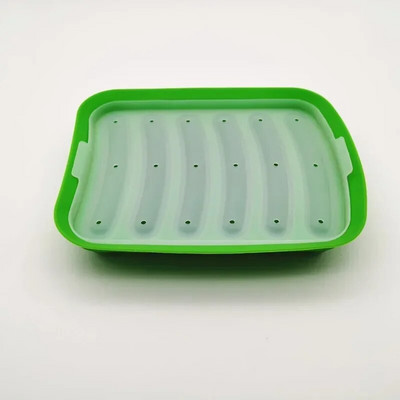 Mașină de fabricat cârnați din silicon Mold Handmade Hamburger Hot Dog Tavă de preparare Accesorii de bucătărie reutilizabile Gadget Matrite de copt cu capac