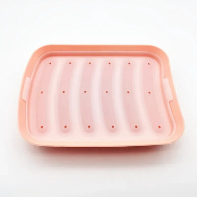 Mașină de fabricat cârnați din silicon Mold Handmade Hamburger Hot Dog Tavă de preparare Accesorii de bucătărie reutilizabile Gadget Matrite de copt cu capac