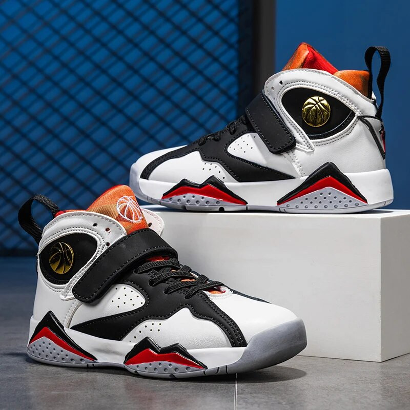 Детски баскетболни обувки TPR подметка Нехлъзгащи се баскетболни спортни обувки Момчета Маратонки за открито Детски спортни тренировъчни обувки