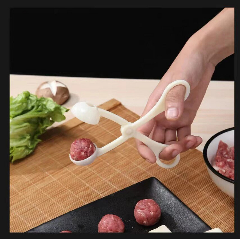 Aparatură pentru chifteluță Clip bile de pește bile de orez pentru fabricarea formei de matrițe unelte accesorii de bucătărie din plastic ABS ustensile pentru carne