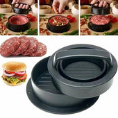 Kerek formájú hamburger húspréskészítő ABS tapadásmentes töltött burger pogácsák marhahús grill pite présformakészítő konyhai kiegészítők