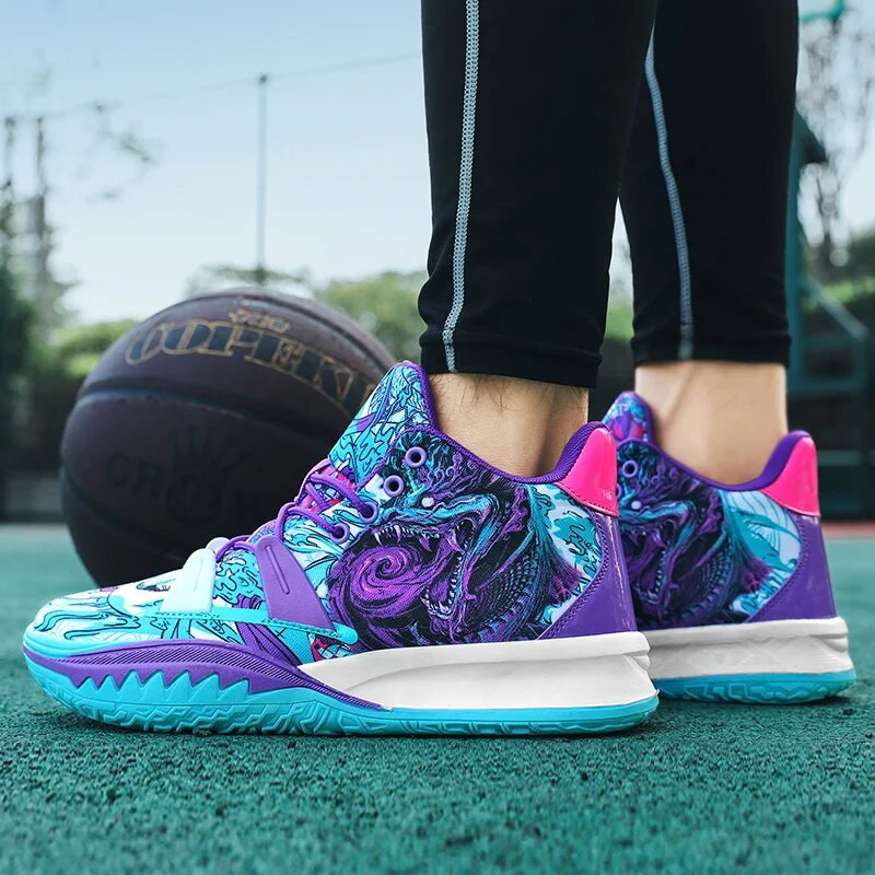 Марка Мъжки професионални баскетболни обувки Момче Лилави маратонки Детски баскетболни маратонки Мъжки маратонки на платформа tenis masculino