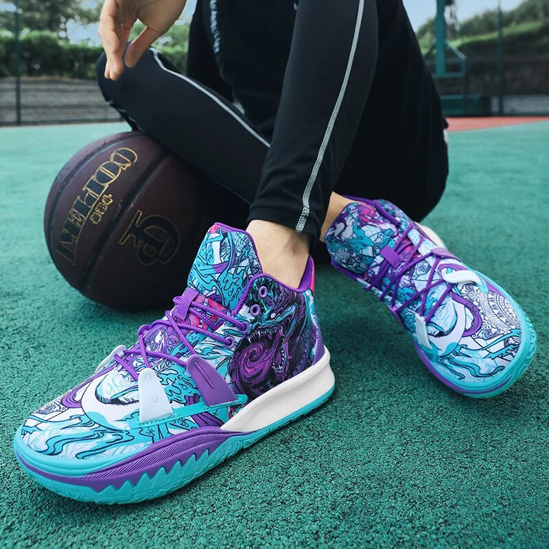 Марка Мъжки професионални баскетболни обувки Момче Лилави маратонки Детски баскетболни маратонки Мъжки маратонки на платформа tenis masculino