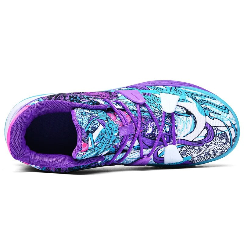 Марка Мъжки професионални баскетболни обувки Момче Лилави маратонки Детски баскетболни маратонки Мъжки маратонки на платформа tenis masculino