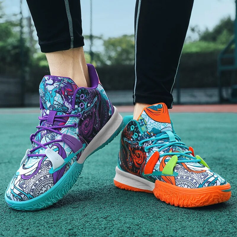 Марка Мъжки професионални баскетболни обувки Момче Лилави маратонки Детски баскетболни маратонки Мъжки маратонки на платформа tenis masculino