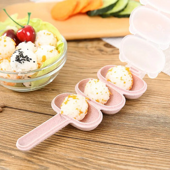 1 τεμ. DIY χαριτωμένο μίνι ρύζι και ρολό λαχανικών με φόρμα κρεατικών σφαιρών Maker Sushi Onigiri Tool Gadgets κουζίνας Υλικό PP κατηγορίας τροφίμων