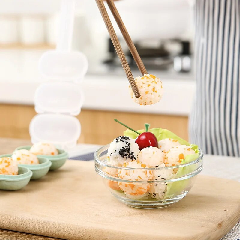 1 buc. DIY drăguț mini matriță pentru rulouri de orez și legume Mașină de fabricare a bile de carne Sushi Onigiri Instrument Gadgets de bucătărie Material PP de calitate alimentară