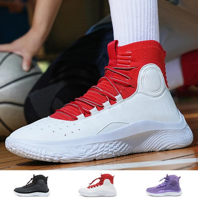 Ανδρικά αθλητικά παπούτσια μπάσκετ αναπνεύσιμα, αντιολισθητικά παπούτσια μπάσκετ για άνδρες Προπόνηση γυμναστικής Αθλητικό μπάσκετ τένις για άνδρες