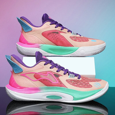 Висококачествени мъжки баскетболни обувки Дамски Детски баскетболни тренировъчни обувки на закрито Външни нехлъзгащи се Практични спортни обувки 36-45