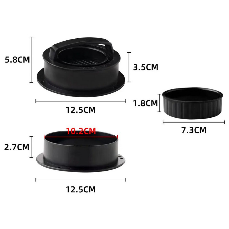 Aparat de presat pentru carne pentru hamburgeri din ABS, umplut cu umplutură rotundă, chifteluțe de burger, grătar de vită, pentru presă de plăcinte, accesorii de bucătărie