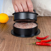 3 în 1 Antiaderent Carne Vită Veggie Hamburger Patty Mold Instrument esențial pentru a face chifle pentru burgeri umpluți