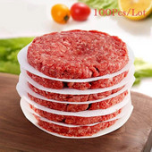 100 buc/lot Hârtie pentru Compartiment pentru Chifturi Congelate pentru Hamburger Hârtie Absorbantă de Ulei pentru Grătar